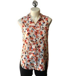 𝅺jak & Rae Sleeveless Button Down Blouse Size XS